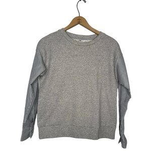 Vineyard Vines | Stripes Shirt Sleeves Gray Sweatshirt Size Small